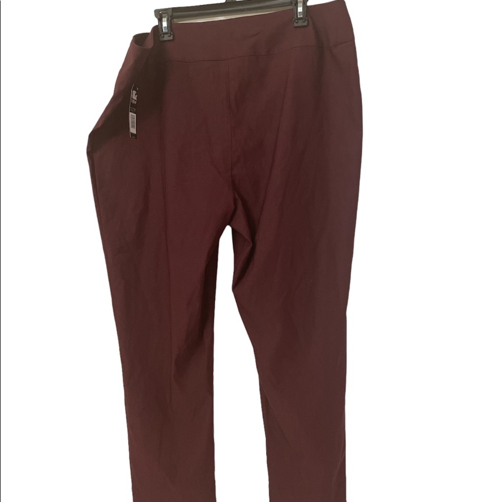 Nic+Zoe Purple-ish Port Burgundy Leggings Stretch straight leg pants NWT 18W - Picture 9 of 15
